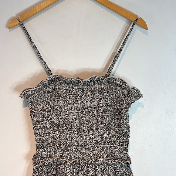 NWT Sienna Sky Knee Length Sun Dress smocked stretch Top tiered skirt size small - Picture 4 of 11